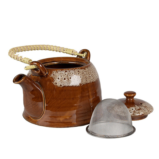 Clayre &amp; Eef   | Theepot Bruin &oslash; 14x12 cm / 750 ml | 6CETE0139