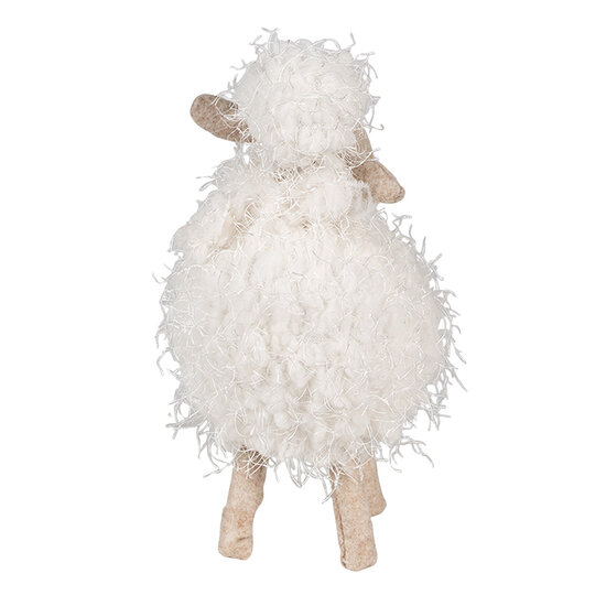 Clayre &amp; Eef   | Decoratie Schaap Wit 12x12x25 cm | 65273