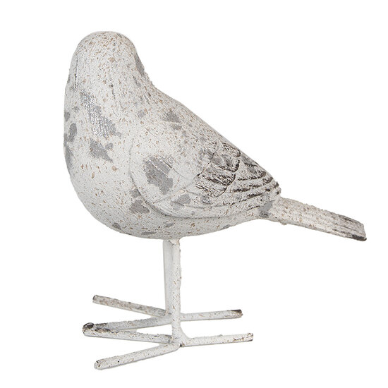 Clayre &amp; Eef   | Decoratie Vogel Grijs 15x7x14 cm | 6PR4122