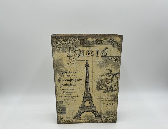 Boekenkluis antiek Eifeltoren Parijs decoratieboek opbergdoos 30 cm x 20 cm  | 541580 | Meraki Shop