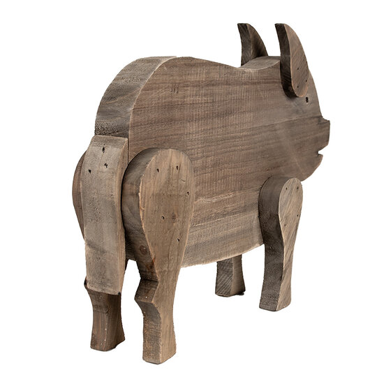 Clayre &amp; Eef   | Decoratie Beeld Varken Bruin 42x9x28 cm | 6H2322