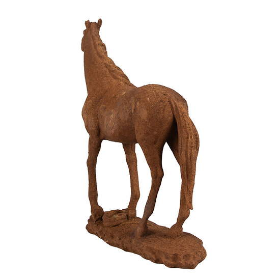 Clayre &amp; Eef   | Decoratie Beeld Paard Bruin 21x7x21 cm | 6PR4078