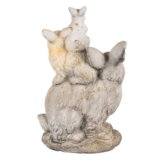 Clayre &amp; Eef   | Decoratie Beeld Konijnen Bruin 27x18x43 cm | 6MG0032