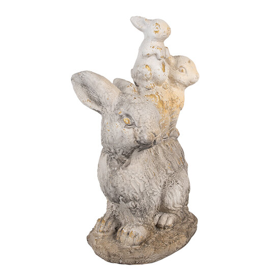 Clayre &amp; Eef   | Decoratie Beeld Konijnen Bruin 27x18x43 cm | 6MG0032