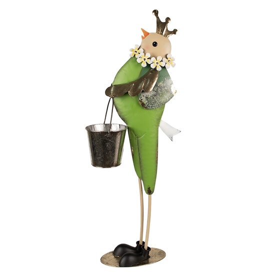 Clayre &amp; Eef   | Decoratie beeld Vogel Groen 30x15x83 cm | 5Y1219