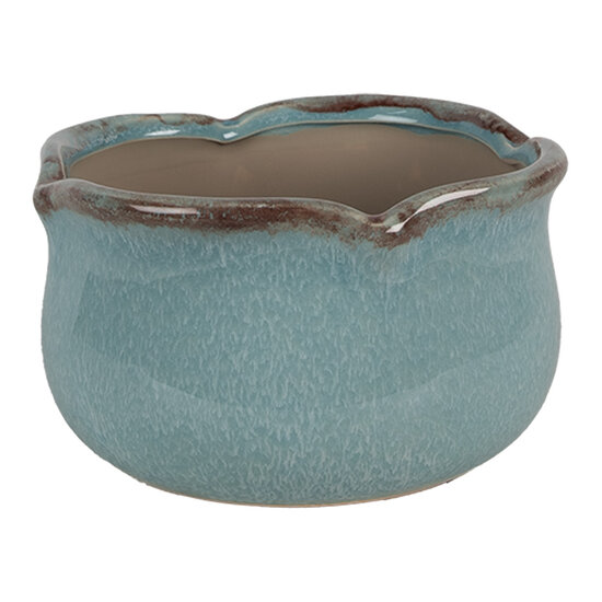 Clayre &amp; Eef   | Bloempot Binnen Blauw &oslash; 20x11 cm | 6CE1716BL