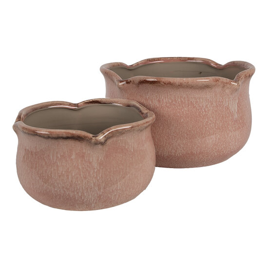 Clayre &amp; Eef   | Bloempot Binnen Roze &oslash; 20x11 cm | 6CE1716P