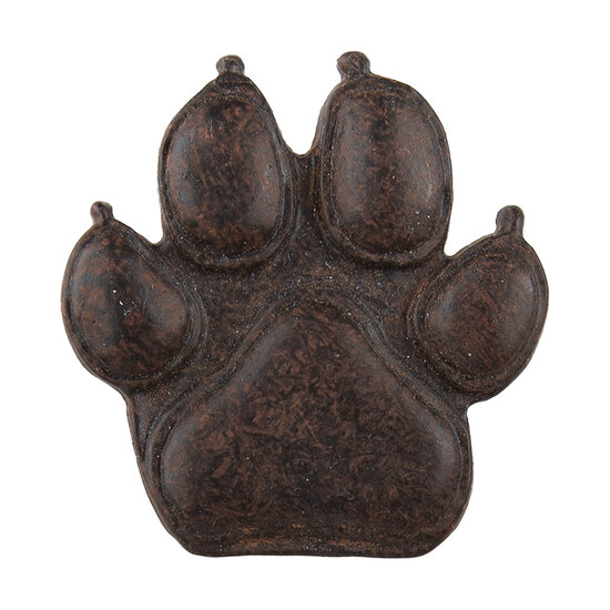 Clayre &amp; Eef   | Deurknop Katten Poot Bruin &oslash; 4x3 cm | 64683