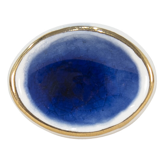 Clayre &amp; Eef   | Deurknop Blauw 4x4x7 cm | 65050