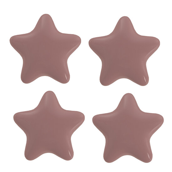 Clayre &amp; Eef   | Deurknop set van 4 Roze &oslash; 4x3/6 cm | 65295