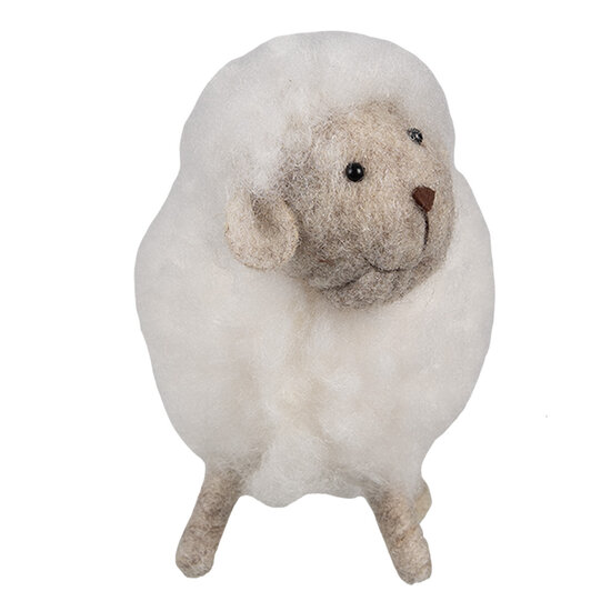 Clayre &amp; Eef   | Decoratie beeld Schaap Wit 14x7x10 cm | 65379