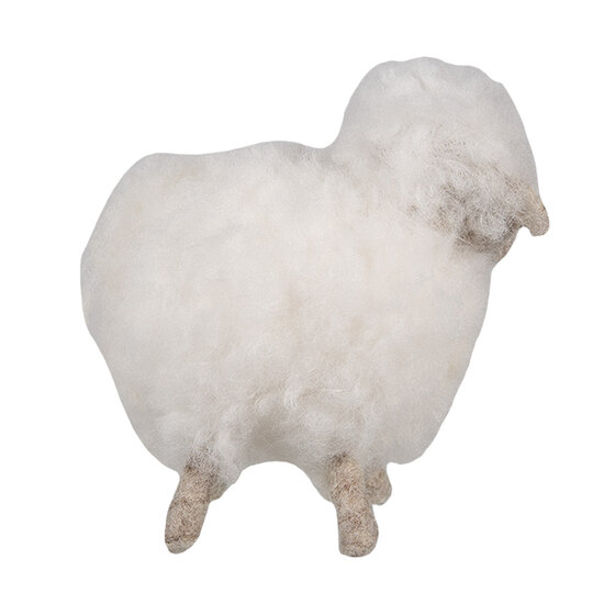 Clayre &amp; Eef   | Decoratie beeld Schaap Wit 14x7x10 cm | 65379