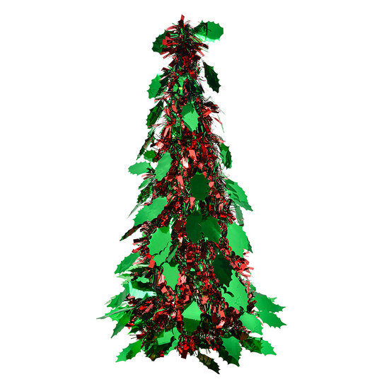 Clayre &amp; Eef   | Kerstdecoratie Kerstboom Rood Groen &oslash; 18x46 cm | 65540L