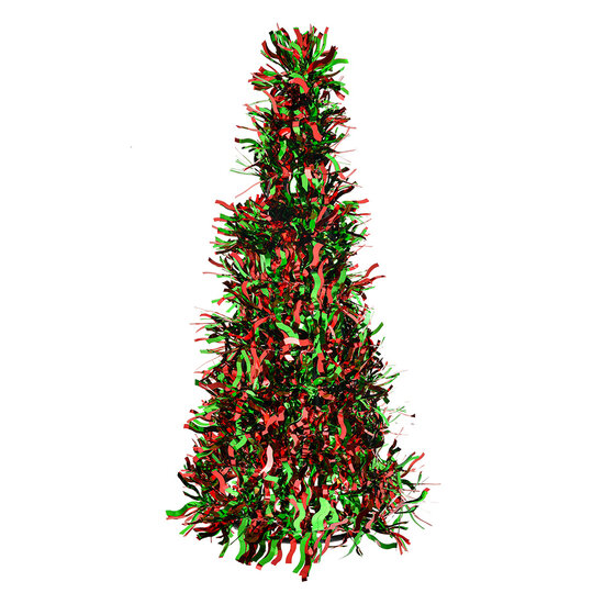 Clayre &amp; Eef   | Kerstdecoratie Kerstboom Rood Groen &oslash; 17x38 cm | 65543M