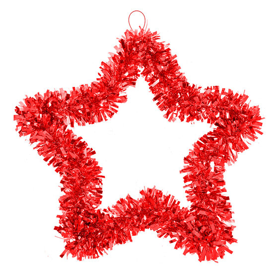 Clayre &amp; Eef   | Kerstdecoratie Ster Rood 45x2x45 cm | 65564