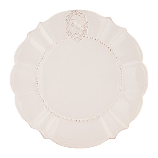 Clayre &amp; Eef   | Servies Dinerbord Wit &oslash; 27x1 cm | 6CE0272