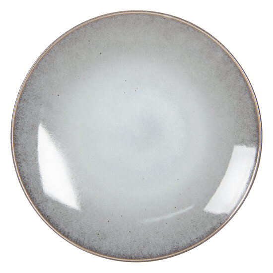 Clayre &amp; Eef   | Dinerbord Grijs &oslash; 27x3 cm | 6CE1353