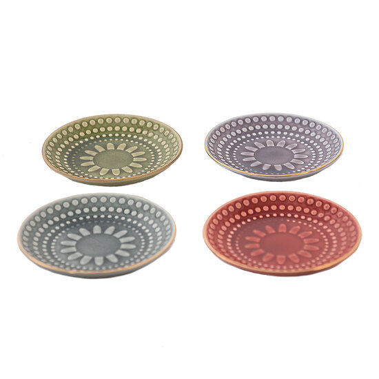 Clayre &amp; Eef   | Servies Ontbijtbord Rood &oslash; 13x2 cm | 6CE1467