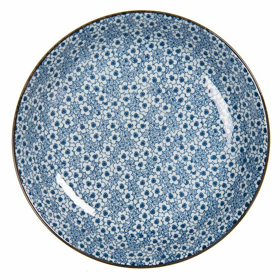 Clayre &amp; Eef   | Soepbord Blauw &oslash; 20x4 cm / 450 ml | 6CEBO0046