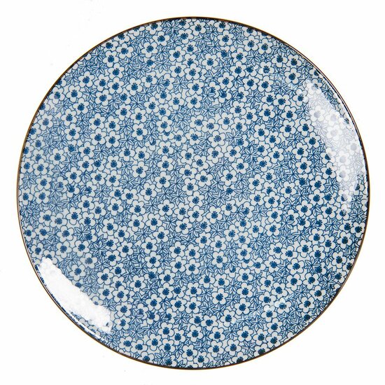 Clayre &amp; Eef   | Servies Ontbijtbord Blauw &oslash; 21x1 cm | 6CEDP0046