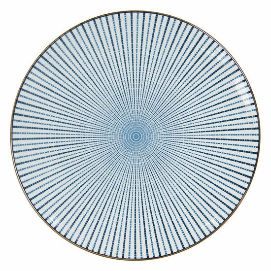 Clayre &amp; Eef   | Servies Dinerbord Blauw &oslash; 26x2 cm | 6CEFP0045