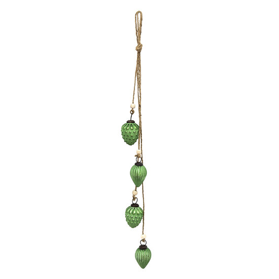 Clayre &amp; Eef   | Decoratie Hanger Groen, Bruin 7x5x67 cm | 6GL3708