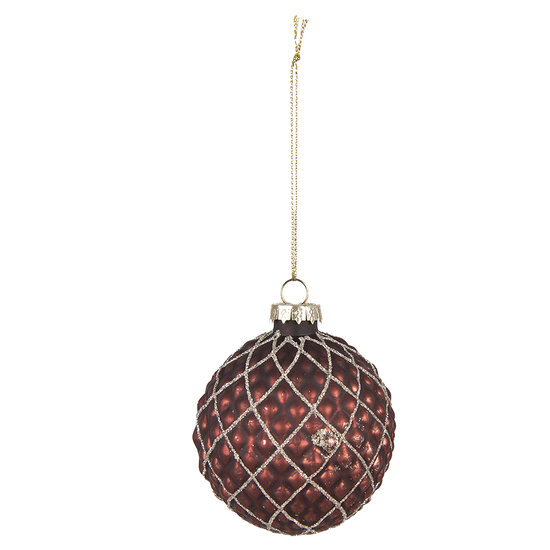 Clayre &amp; Eef   | Kerstballen set van 2 Rood &oslash; 8x8 cm | 6GL4118