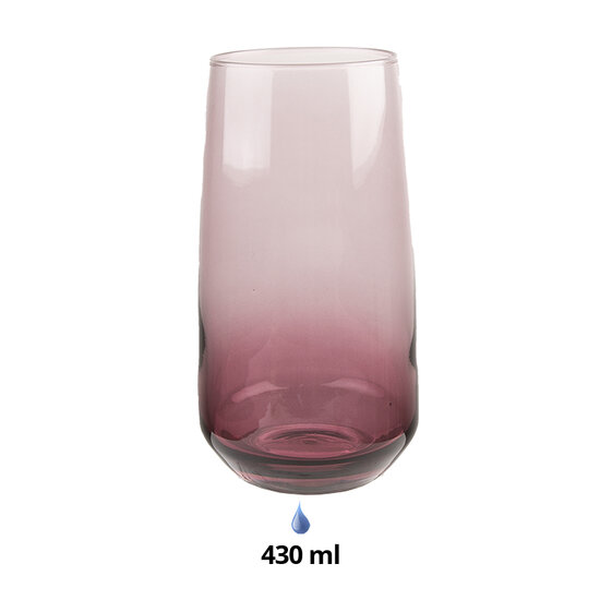 Clayre &amp; Eef   | Waterglas Paars 430 ml | 6GL4311P