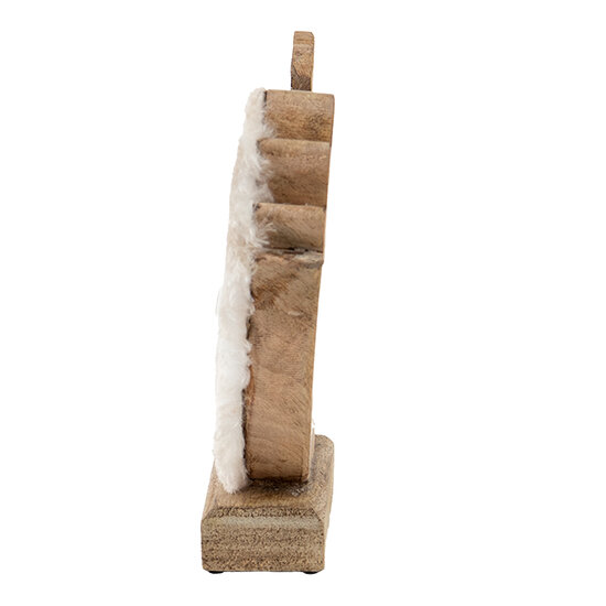 Clayre &amp; Eef   | Decoratie Beeld Haan Wit, Bruin 15x5x19 cm | 6H2162M