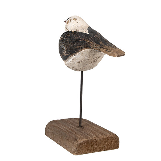 Clayre &amp; Eef   | Decoratie Vogel Wit Bruin 12x5x13 cm | 6H2343