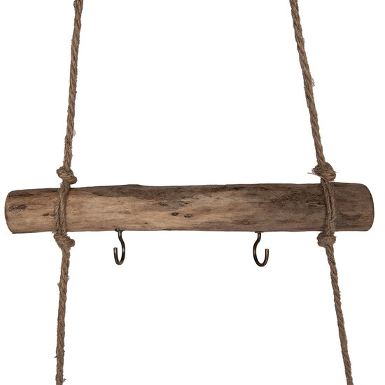 Clayre &amp; Eef   | Hanger Kerstboom met haken Bruin 46x5x110 cm | 6H2380