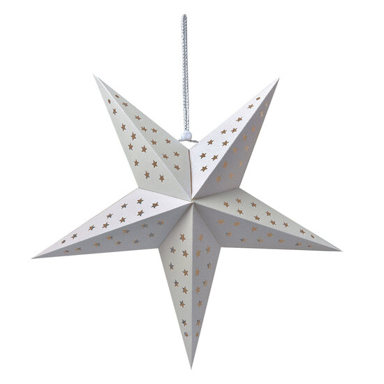 Clayre &amp; Eef   | Kerstdecoratie Ster Wit 45x15x45 cm | 6PA0512MW