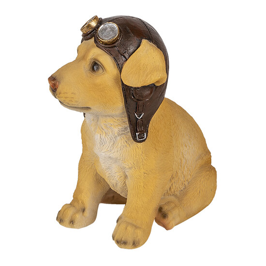 Clayre &amp; Eef   | Decoratie Beeld Hond Bruin 14x10x16 cm | 6PR3368