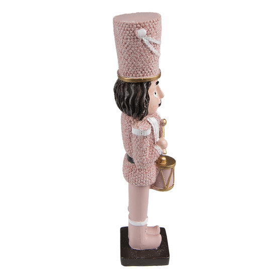 Clayre &amp; Eef   | Kerstdecoratie Beeld Notenkraker Roze 5x4x20 cm | 6PR3674