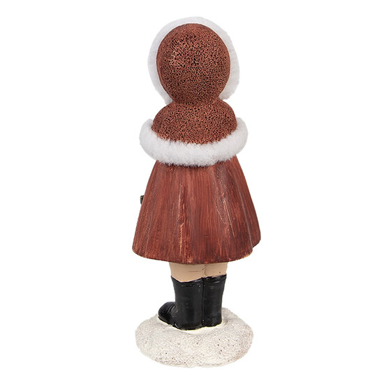 Clayre &amp; Eef   | Kerstdecoratie Beeld Kind Rood, Wit 6x6x13 cm | 6PR4948