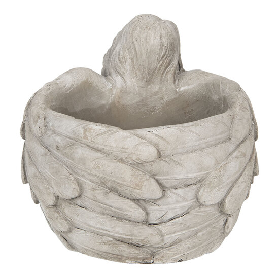 Clayre &amp; Eef   | Bloempot Binnen Grijs 19x17x14 cm | 6TE0282M