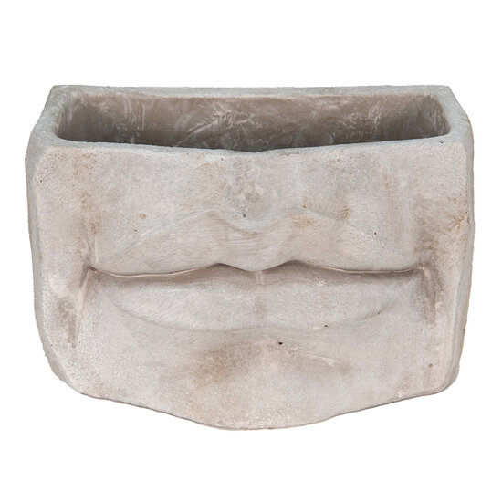 Clayre &amp; Eef   | Bloempot Binnen Mond Grijs 21x13x14 cm | 6TE0389S