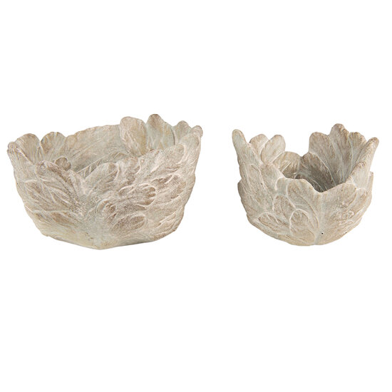 Clayre &amp; Eef   | Bloempot Binnen Grijs 16x11 cm | 6TE0435S