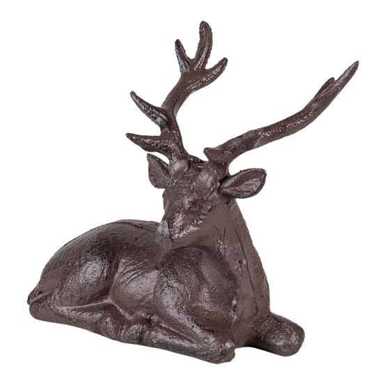 Clayre &amp; Eef   | Kerstdecoratie Beeld Hert Bruin 15x9x15 cm | 6Y4320