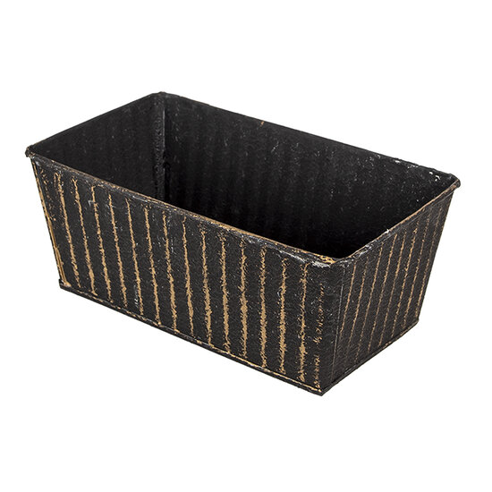 Clayre &amp; Eef   | Bloempotten Binnen Set van 3 Zwart 26x17x12 / 23x14x10 / 21x11x9 cm | 6Y4626