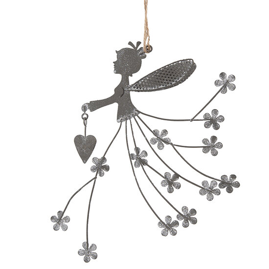 Clayre &amp; Eef   | Decoratie hanger kind Grijs 20x17 cm | 6Y5573