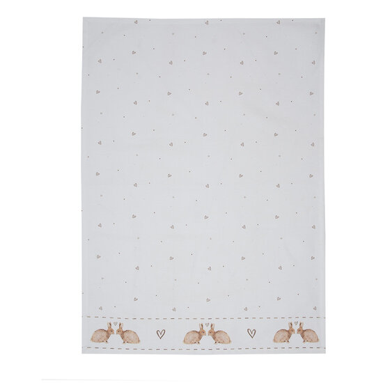 Clayre &amp; Eef   | Theedoek Beige Bruin 50x70 cm | BSLC42-2