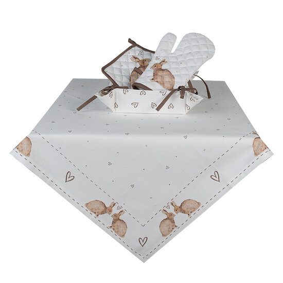 Clayre &amp; Eef   | Broodmand Beige Bruin 35x35x8 cm | BSLC47