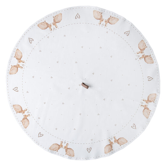 Clayre &amp; Eef   | Theedoek Beige Bruin &oslash; 80 cm | BSLC48