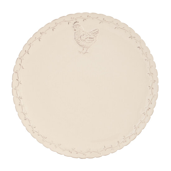 Clayre &amp; Eef   | Servies Dinerbord Beige &oslash; 26x2 cm | CHRFP