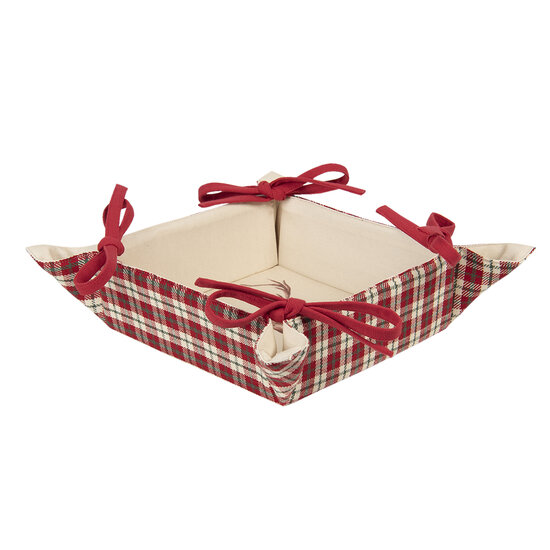 Clayre &amp; Eef   | Broodmand Rood, Beige 35x35x8 cm | COL47