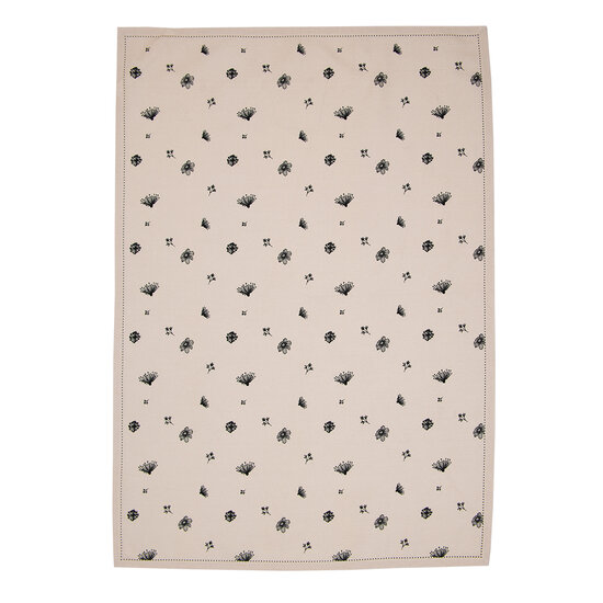 Clayre &amp; Eef   | Theedoek Beige Zwart 50x70 cm | FAF42-2