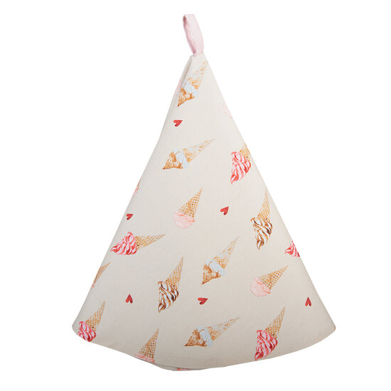 Clayre &amp; Eef   | Theedoek Beige Roze &oslash; 80 cm | FAS48