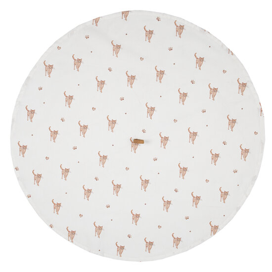 Clayre &amp; Eef   | Theedoek Beige Bruin &oslash; 80 cm | KCS48