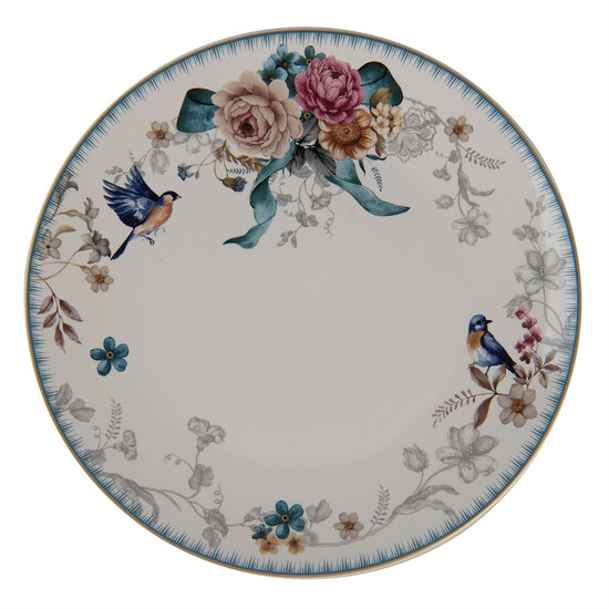 Clayre &amp; Eef   | Servies Dinerbord Wit &oslash; 26x2 cm | PIRFP